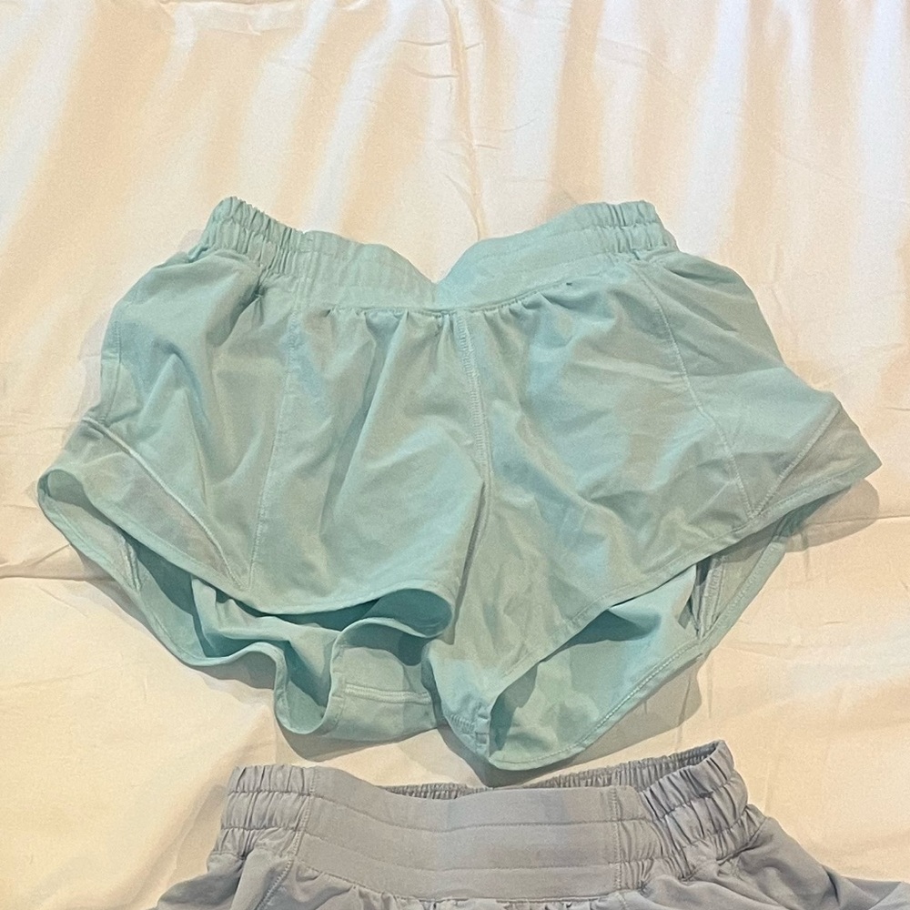 teal hotty hot lululemon shorts